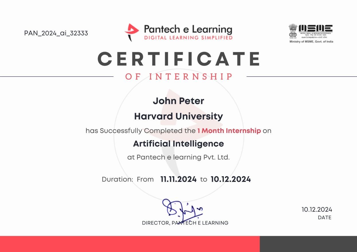 Certificate Preview