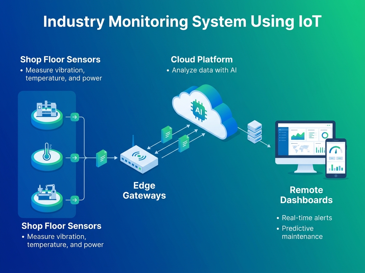 Industry Monitoring System using IOT