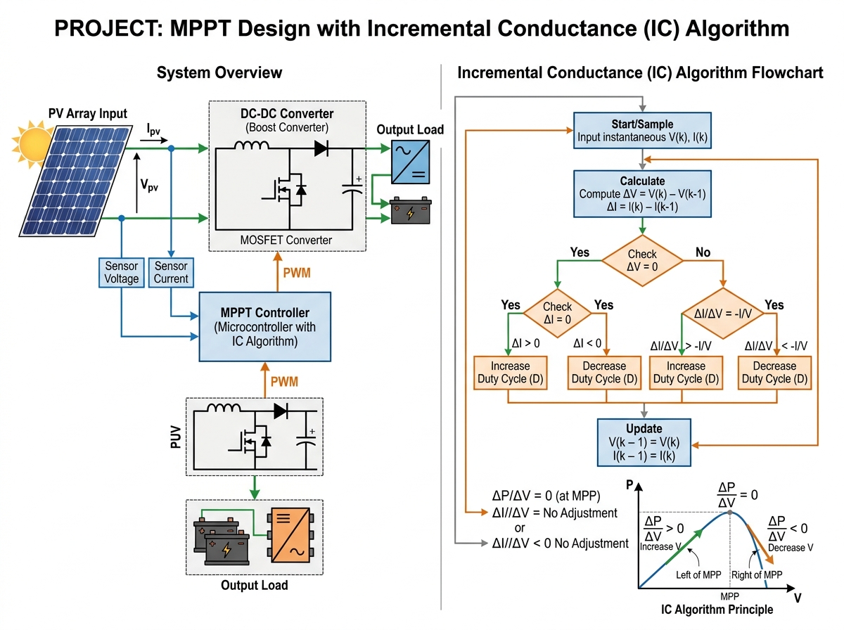MPPT Design with IC Algorithm