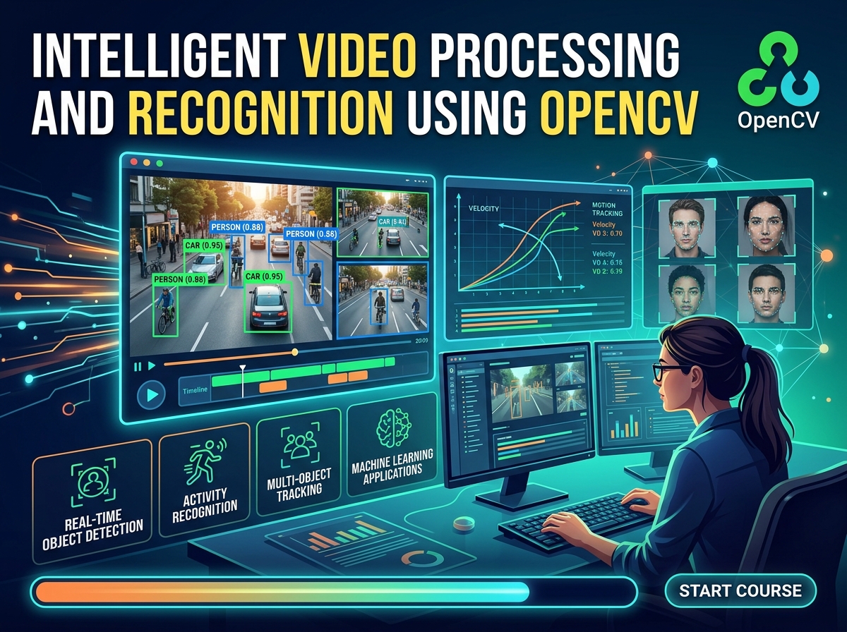 Intelligent Video Processing and Recognition using OpenCV